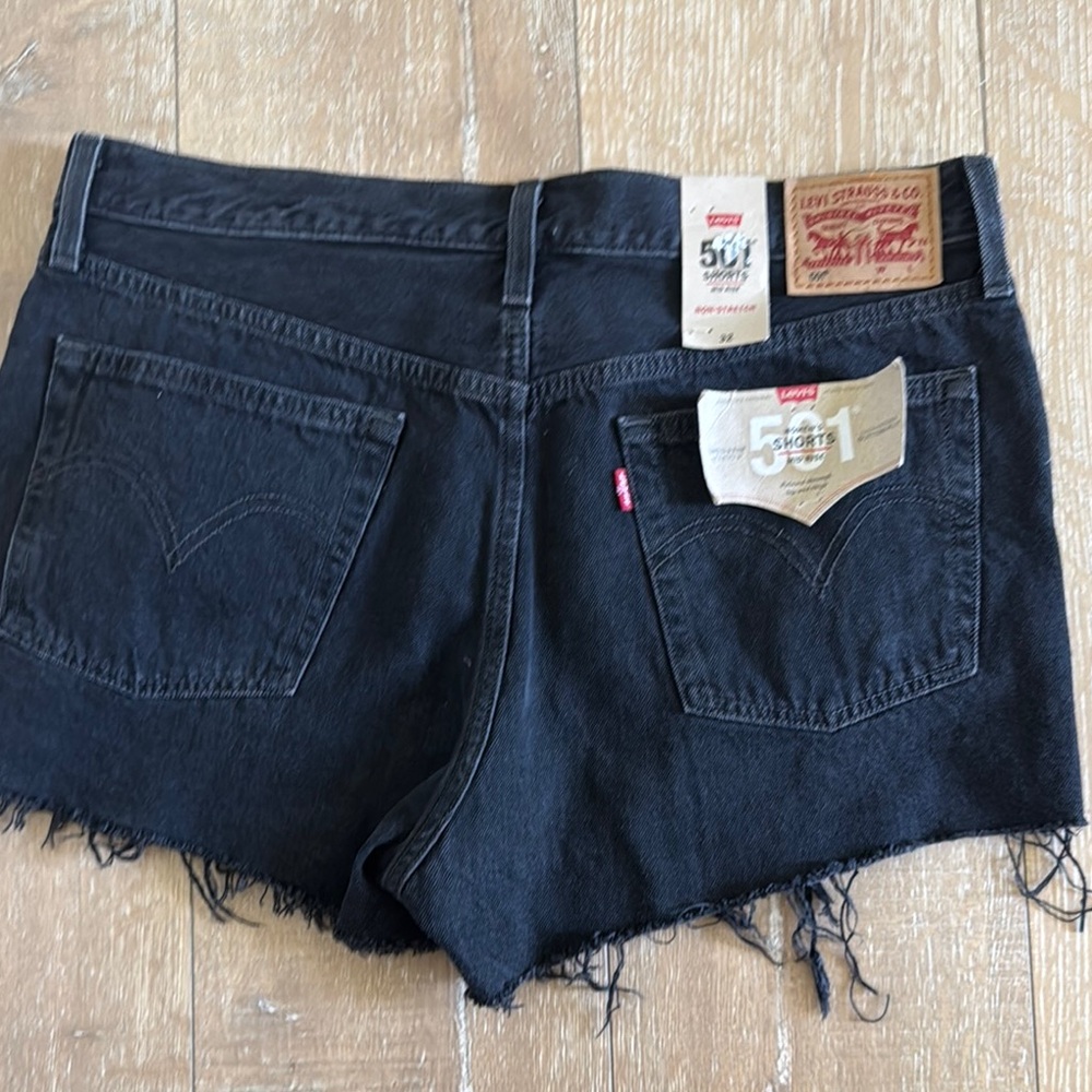 Levi's Women's Black Denim Shorts 501